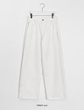 Etoe Side Pintuck Balloon Wide Cotton Pants