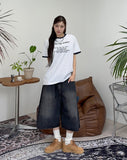 Caro Bermuda Banding Denim Pants