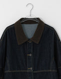 Hoyden color matching collar stitch denim jacket