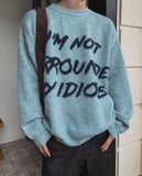 Fancy Lettering Wool Knit