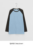 Mandu Color Matching Raglan Long Sleeve Tee