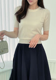 Today Round Basic Short Sleeve Knit