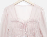 Hakim Romantic Shirred Frill Blouse