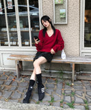 SUPERFINE WOOL V-NECK NT