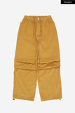 Smooth corduroy pintuck wide pants