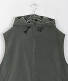 [unisex] Moel hood fleece zip-up vest