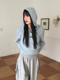 [Wool15] Hound Cable Duffle Button Hood Long Sleeve Knit