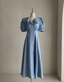Meloning Frill Puff Long One Piece