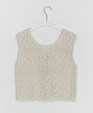 Mimoru Punching Layered Ribbon Knit Vest