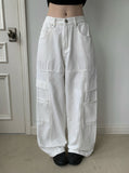 Clun Cut Wide String Cargo Pants