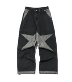 Star Wide Denim Pants
