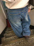 Lega Side Cut Wide Denim Pants
