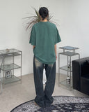 Frit Washing Wide Denim Pants