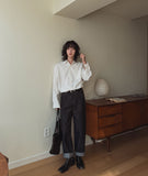 Crease Suede Overfit Shirt