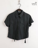 Oa Tie Set Pocket Collar Short Sleeve Shirt