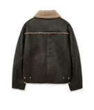 Washed Leather Cut-Off Mustang Jacket