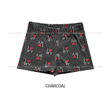 I Love pattern banding shorts