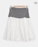 June Stripe Color Banding Tiered Skirt