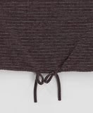 Karan Off-Shoulder Strap Stripe Long Sleeve Tee