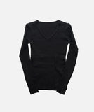Flynn V-neck button knit
