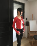 Clun Stripe Span Bootcut Denim Pants