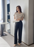 Light Cool Pintuck Wide Slacks