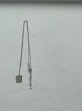 Gavin Square Lettering Silver Necklace
