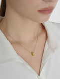 Triple Silver Cutout Necklace S