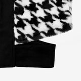 Monet Hound Checked Fur Jacket