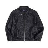 VEGAN LEATHER SINGLE RIDER JACKET