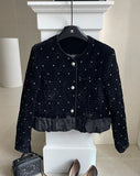 Gnut Frill Velvet Jacket Skirt Set
