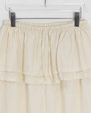 Hyuk Nylon Tiered Banding Skirt Pants