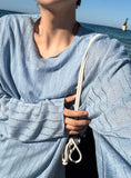 Akubi Summer Sleeve Ribbed Knit