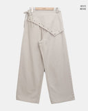 Maon Eyelet Scarf Layered Cotton Pants