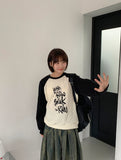 Chevy Printing Ribbed Raglan Sweatshirt