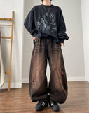 Blended Damage Balloon Denim