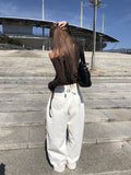 Milt Back Adjust Strap Balloon Wide Pants