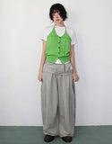 BUTTON HALTER KNIT TOP