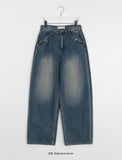 Sandini washing wide denim pants