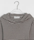 Bunico Stripe Crop Hooded Long Sleeve Tee