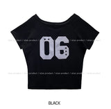 Number 6 Off Shoulder Raglan Short Sleeve