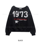 Benki Vintage One-Shoulder Sweatshirt