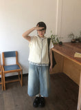 Comu Light Blue Bermuda Washing Denim Pants
