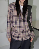 Turnt Checkered Pocket String Hooded Shirt