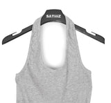 By ribbed halter sleeveless