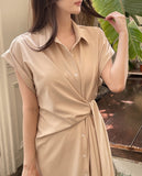 Kozel Roll-up Shirt Wrap One Piece