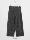Kyot Velvet Dot Banding Wide Pants