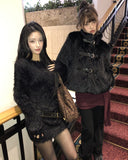 Plmin off-shoulder angora knit one piece