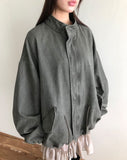 Novak Vintage Washing Short Bomber Jacket