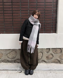 Kemin Thick Check Color Matching Long Muffler